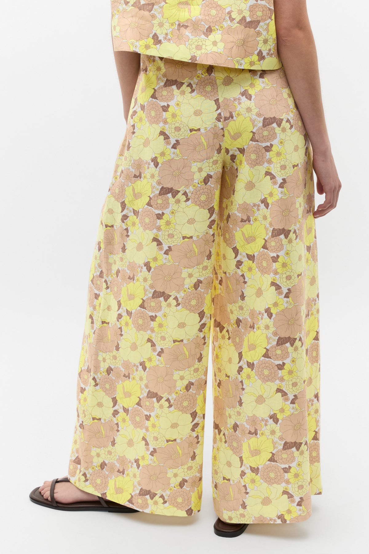 Linen Vintage Floral Pant