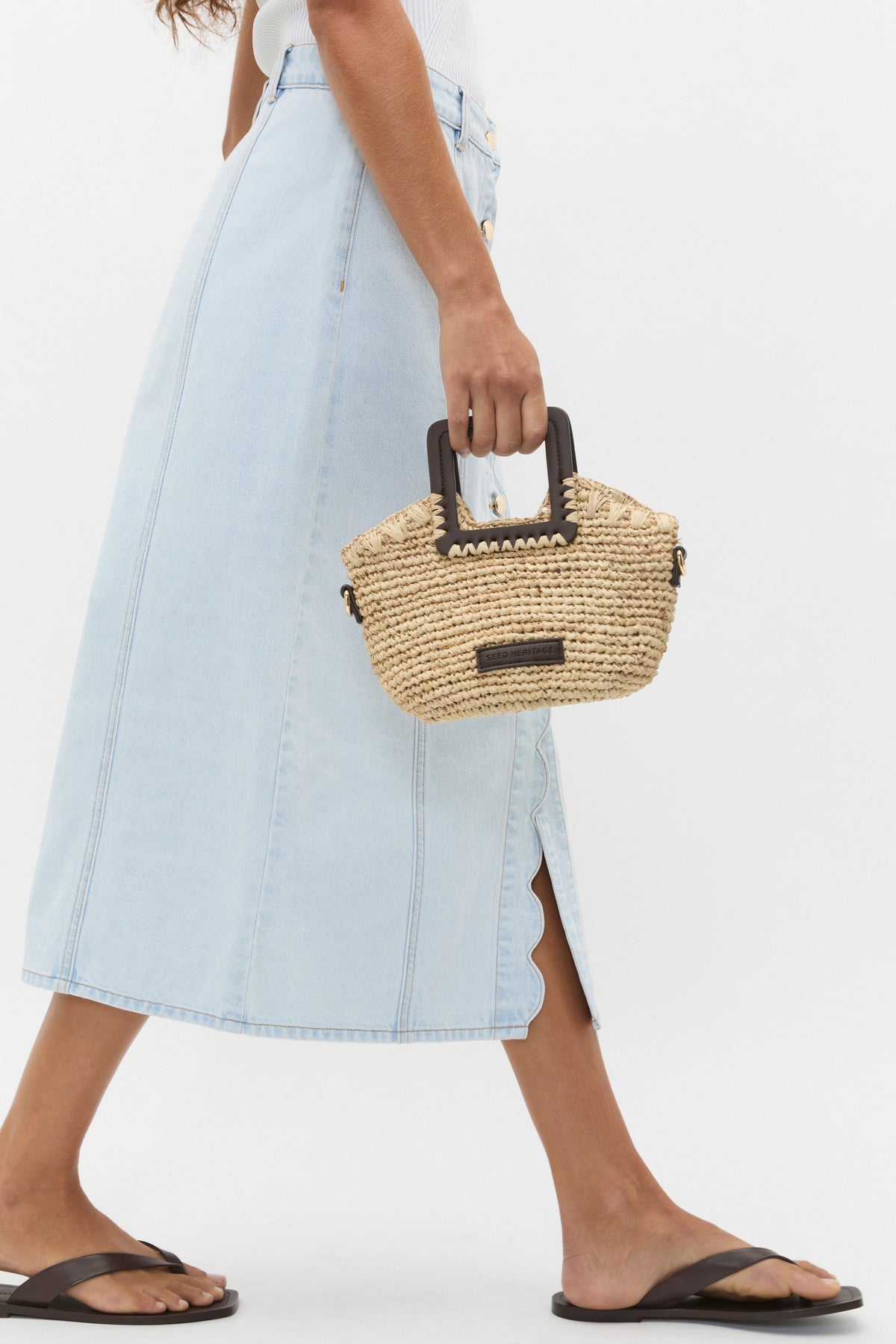 Mini Raffia Crossbody Bag