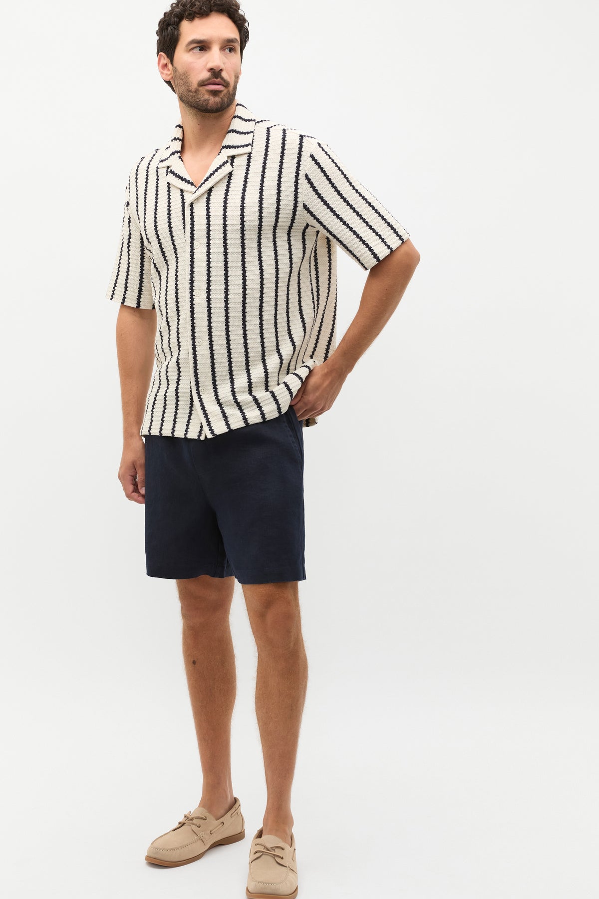 Stripe Open Weave Shirt