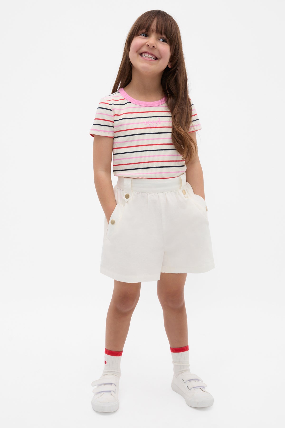 Flat Front Button Short