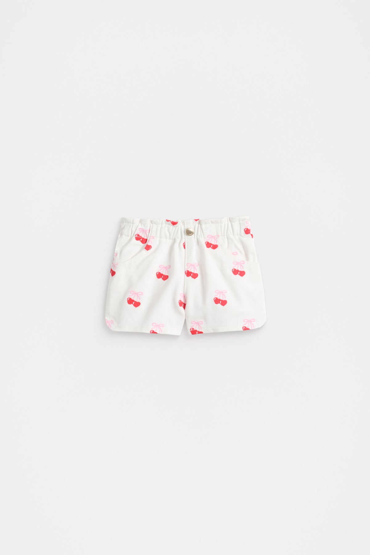 Embroidered Denim Short