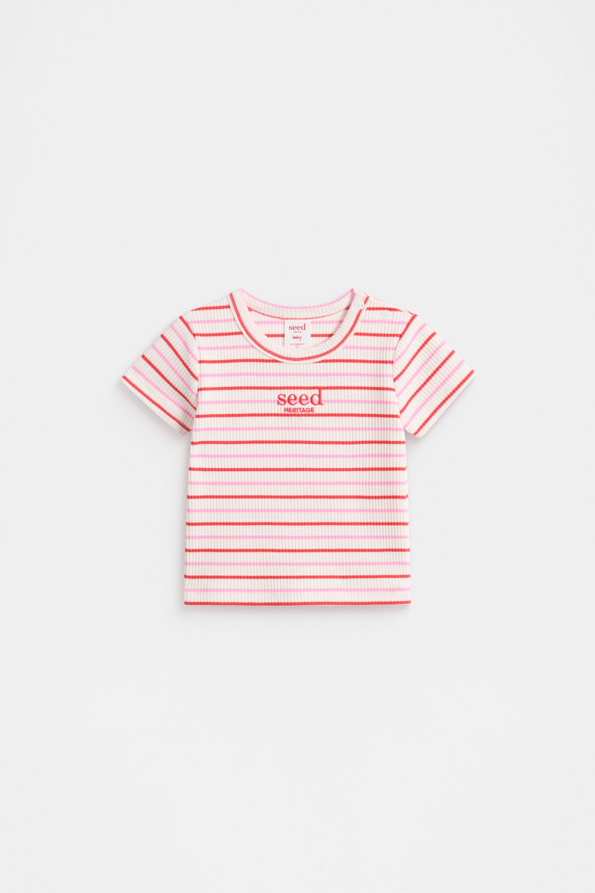 Stripe Logo Rib Tee
