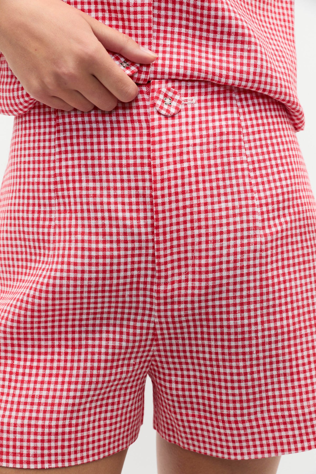 Gingham Linen Short