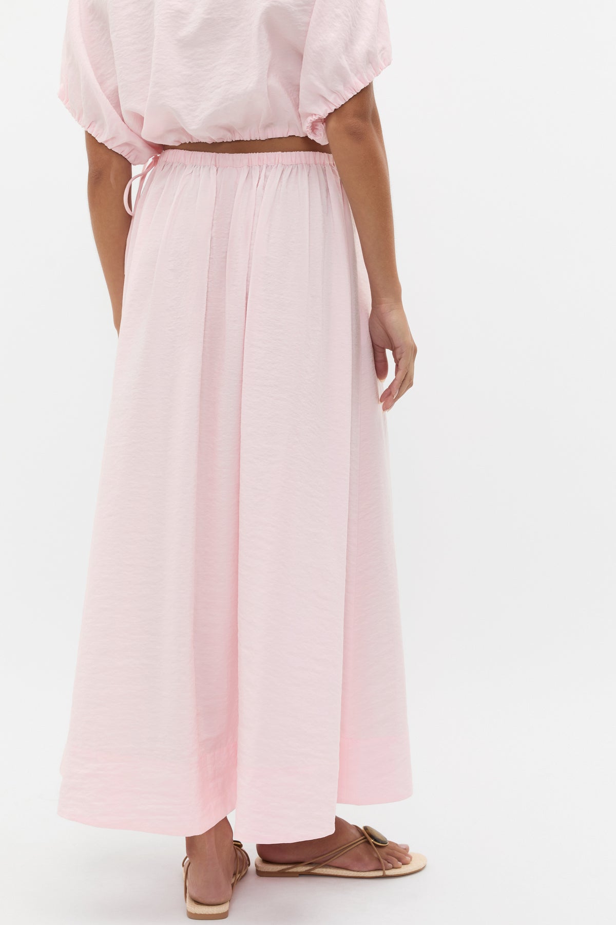 Crushed Pleat Detail Skirt