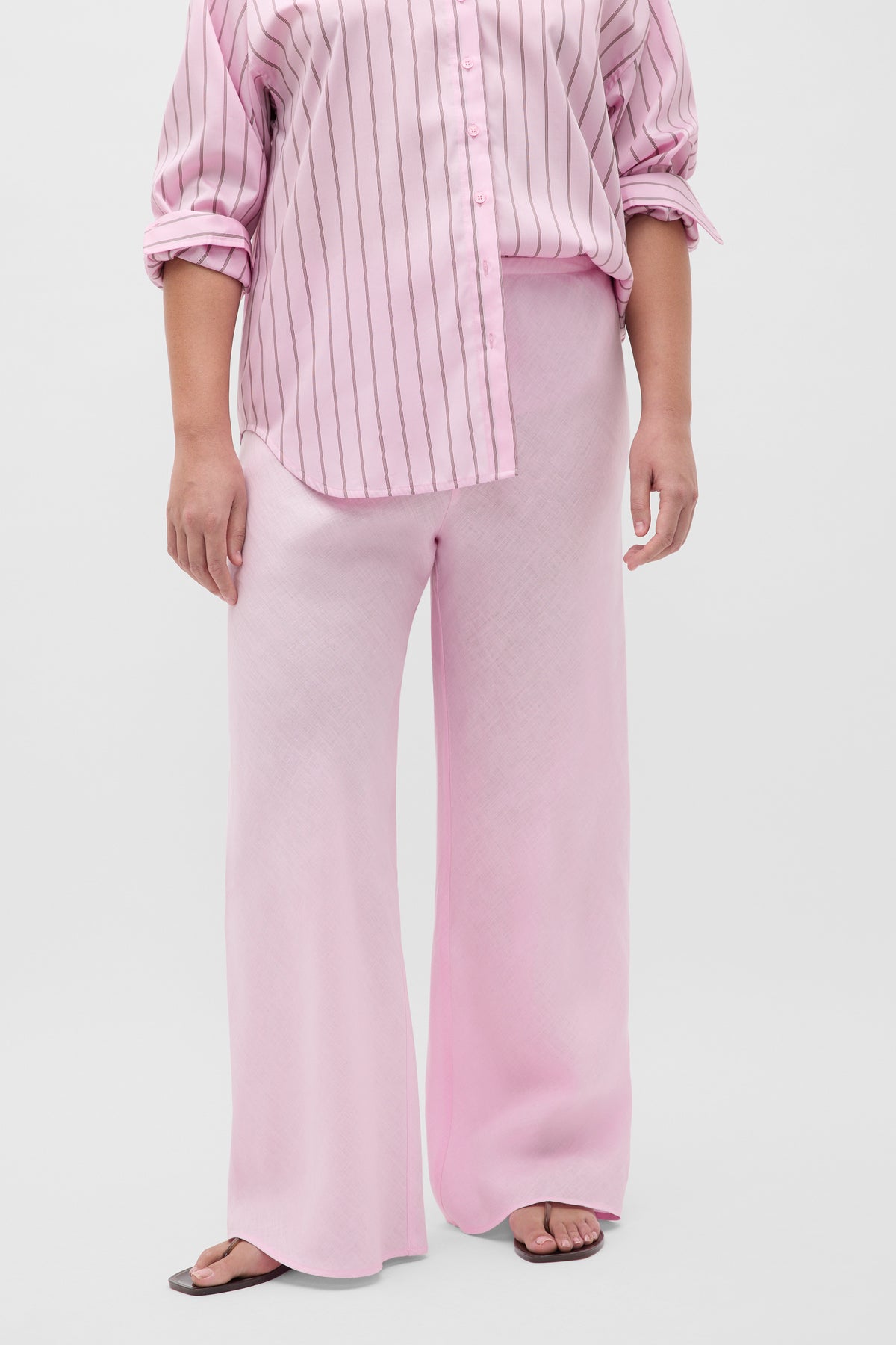 Core Linen Easy Wide Leg Pant