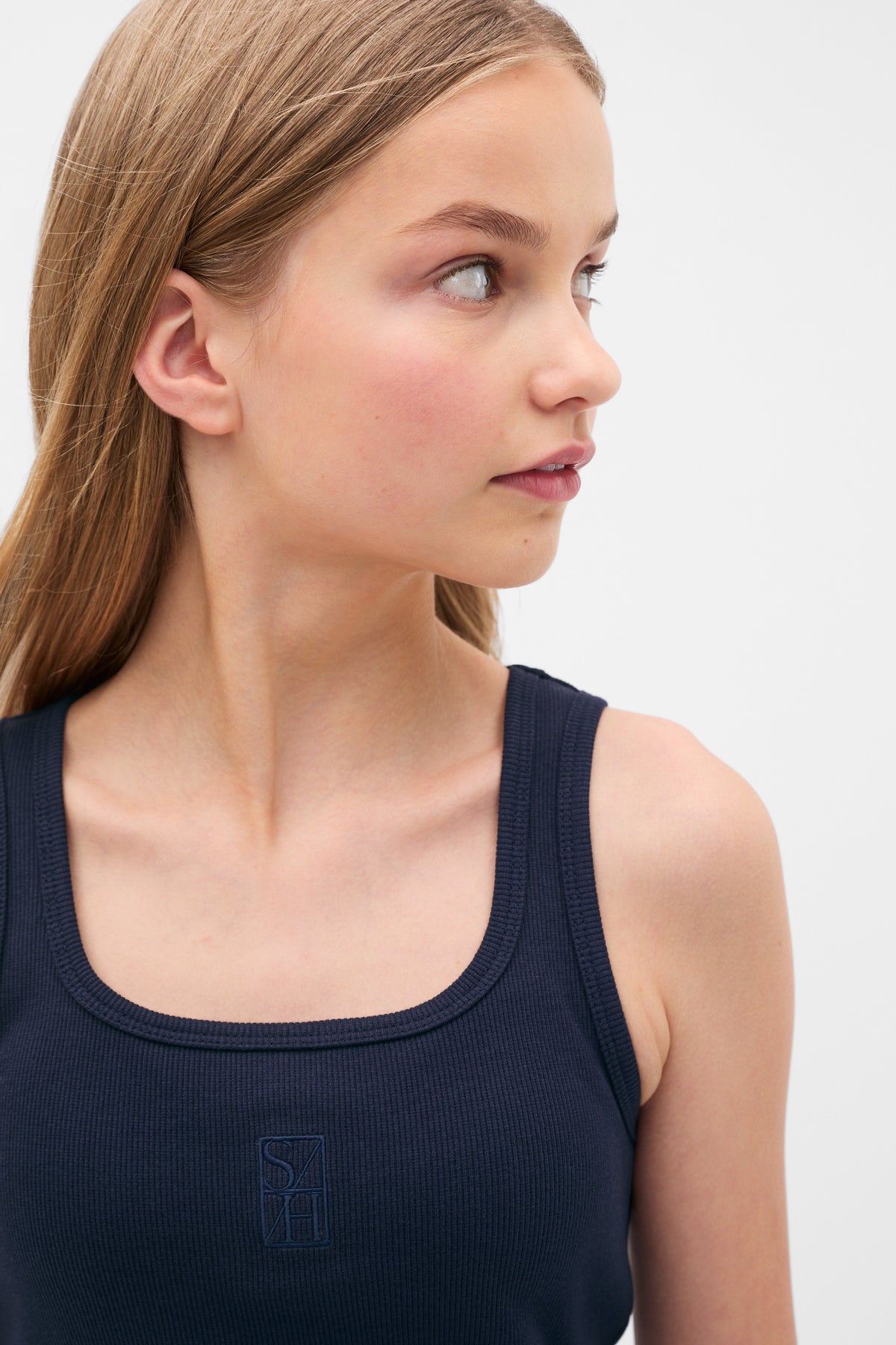 Square Neck Logo Tank