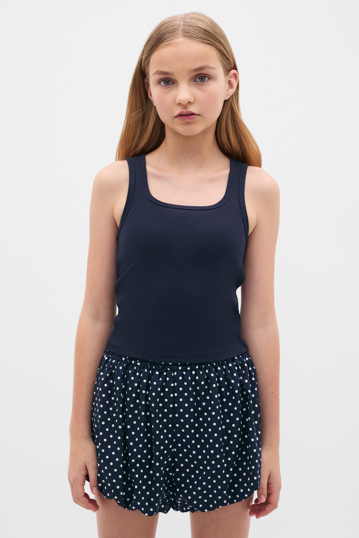 Square Neck Logo Tank