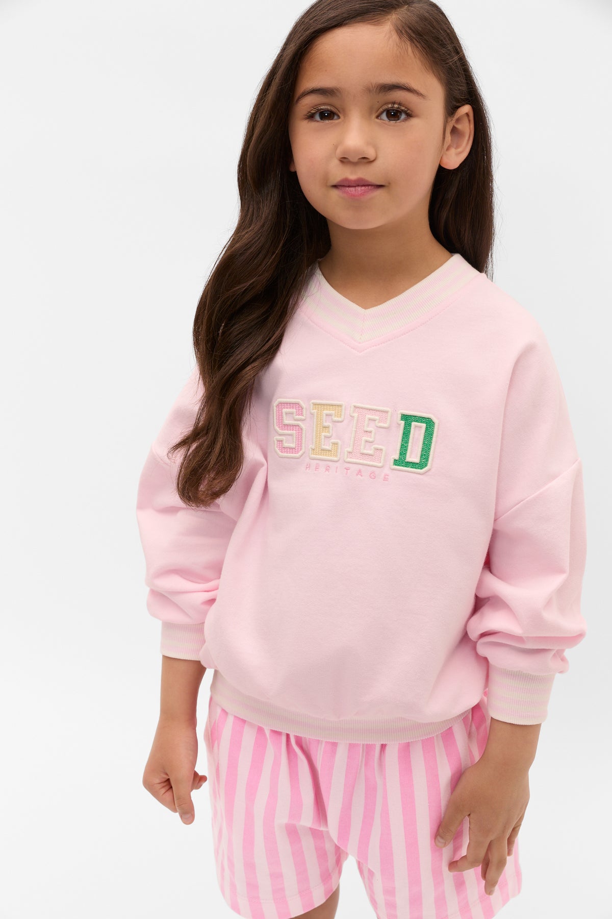 V Neck Logo Sweat