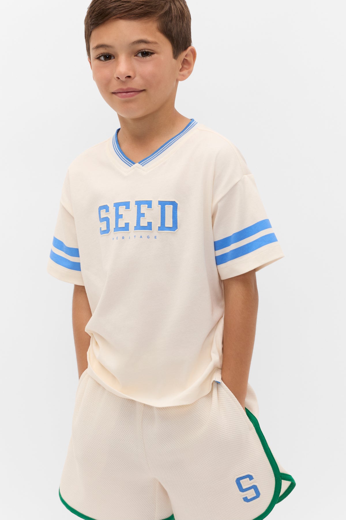 Sports Stripe Logo Tee
