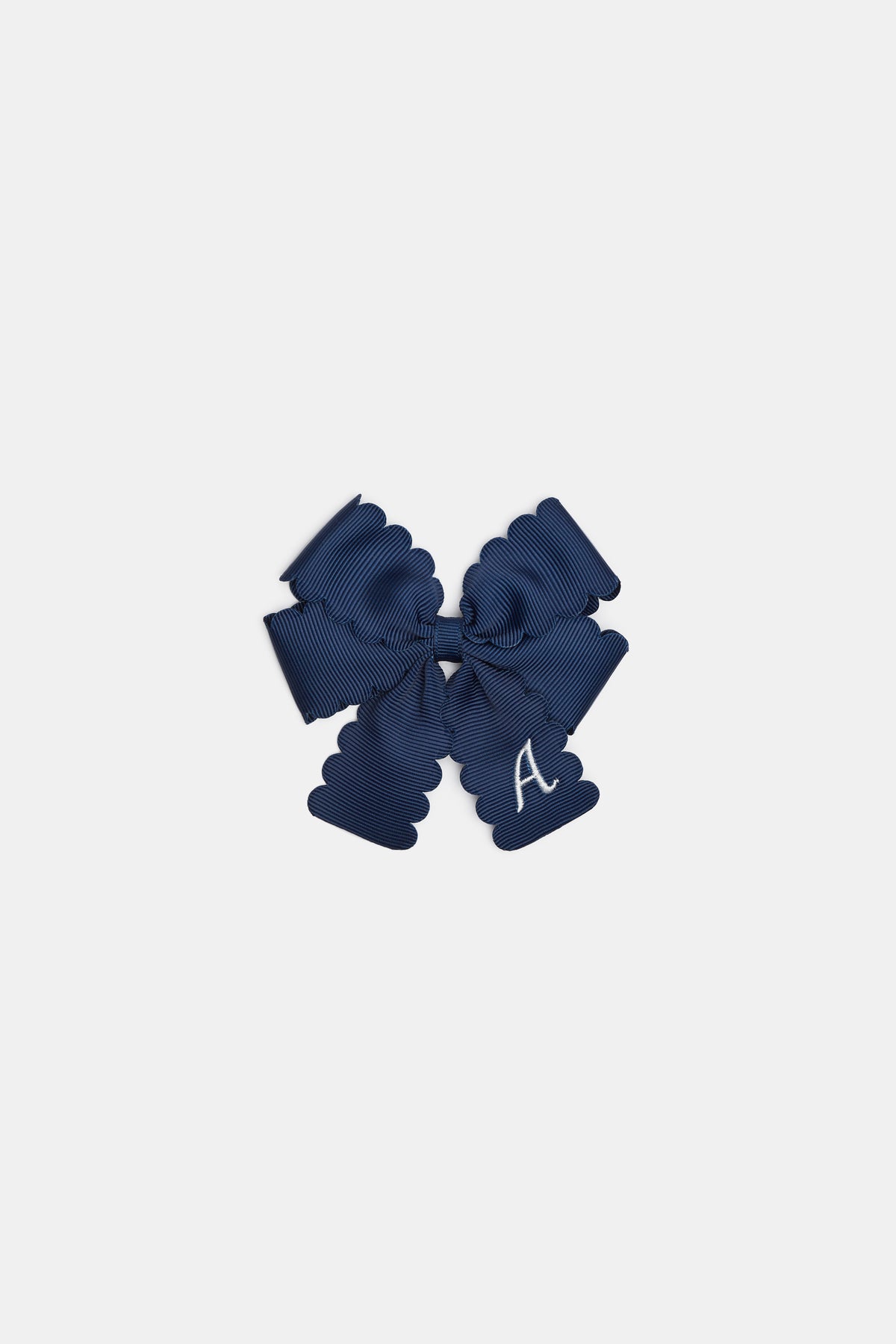 Grosgrain Initial Bow Duck Clip
