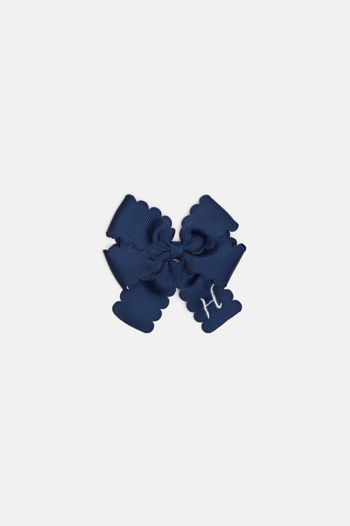 Grosgrain Initial Bow Duck Clip
