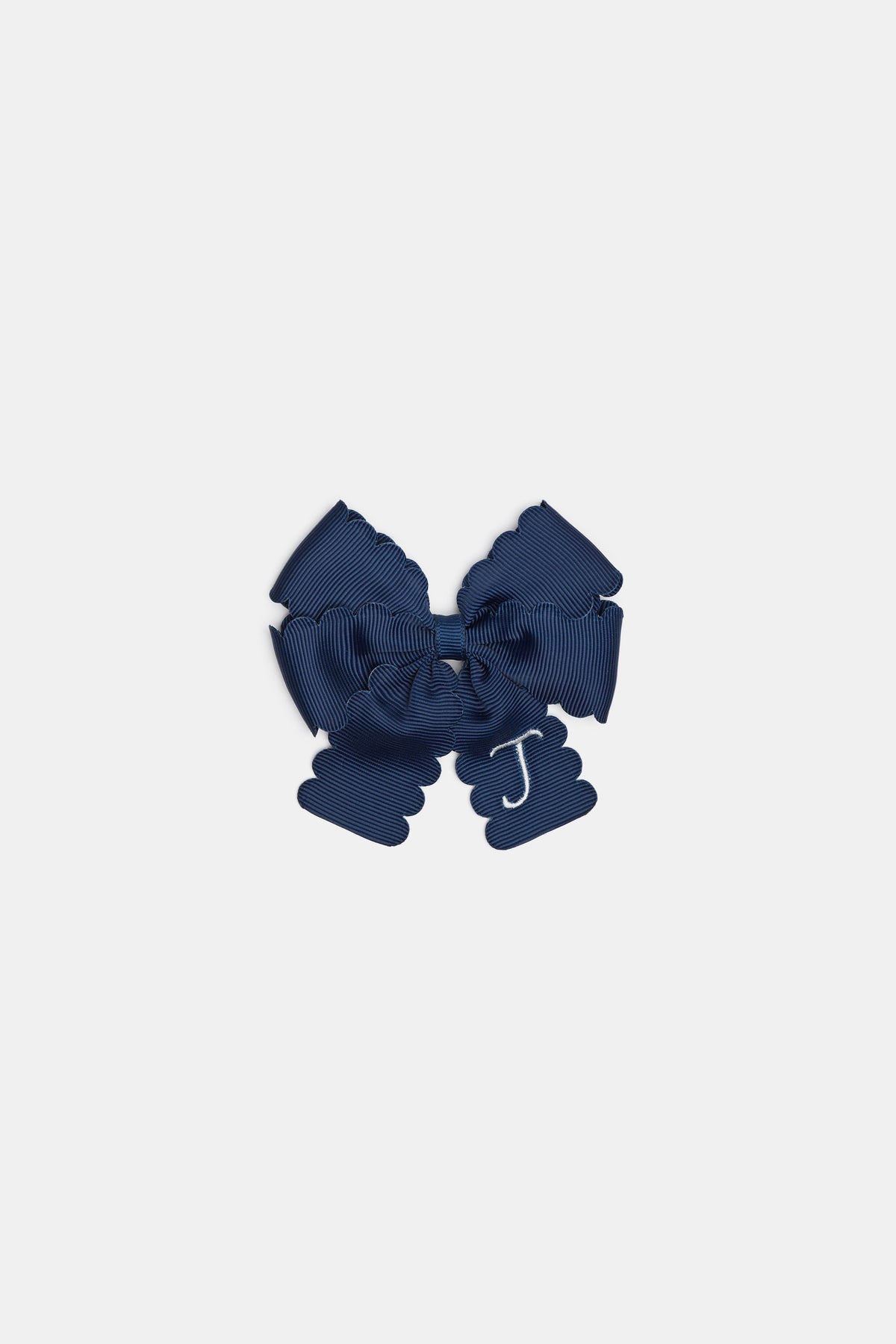 Grosgrain Initial Bow Duck Clip