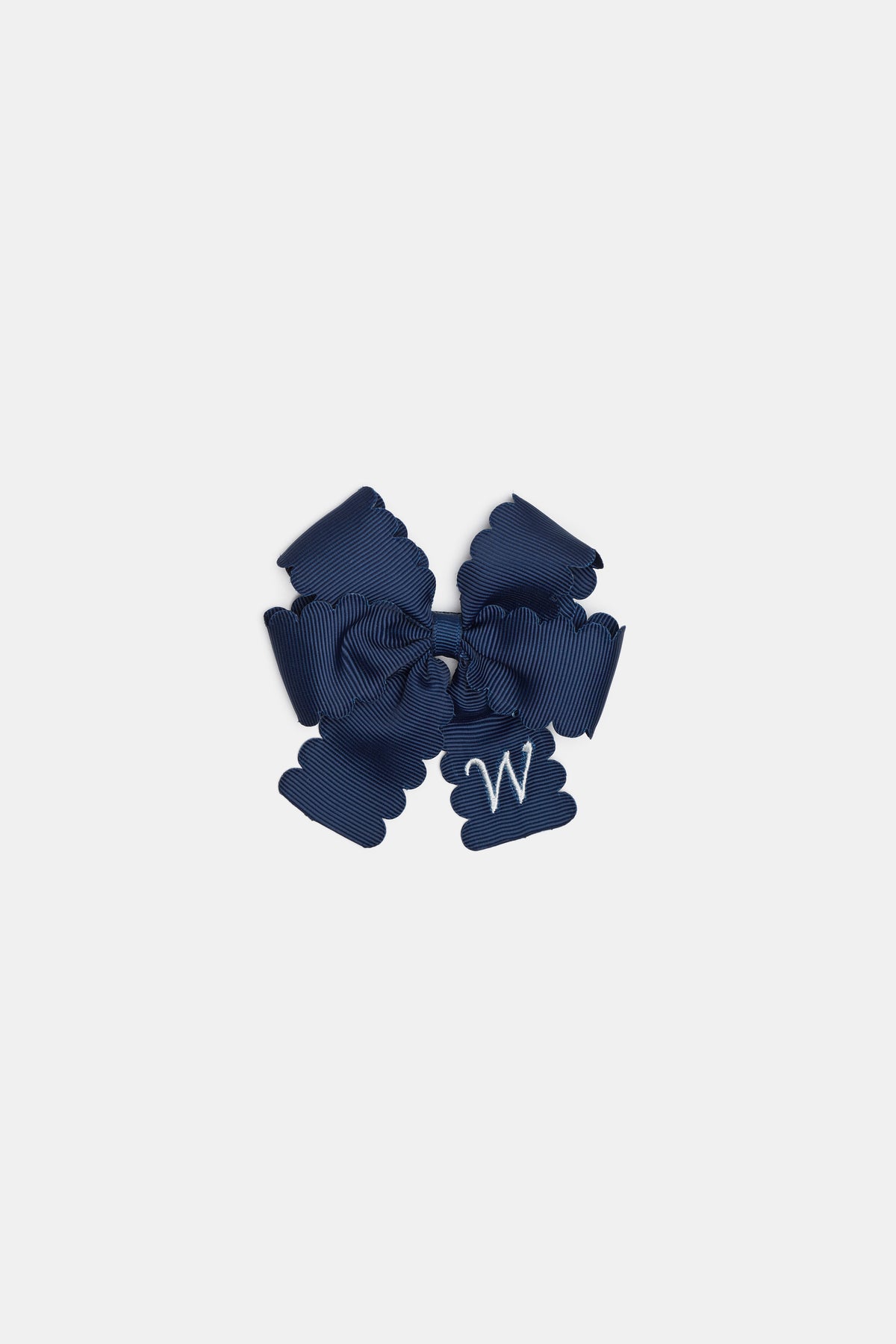 Grosgrain Initial Bow Duck Clip