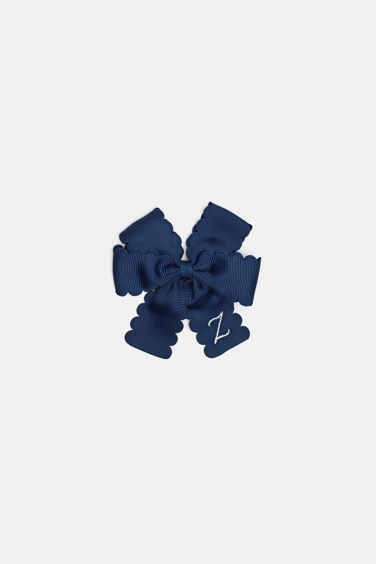 Grosgrain Initial Bow Duck Clip