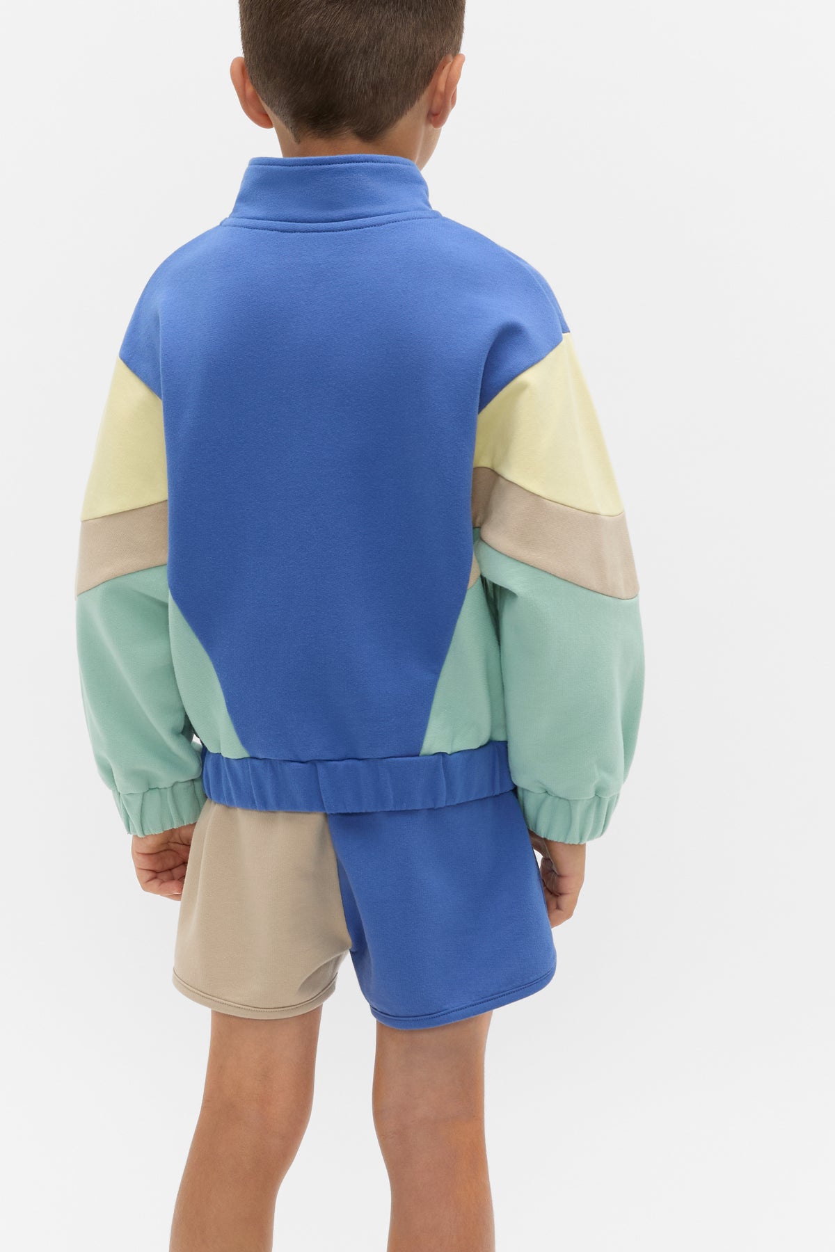 Colourblock Zip Through Sweat