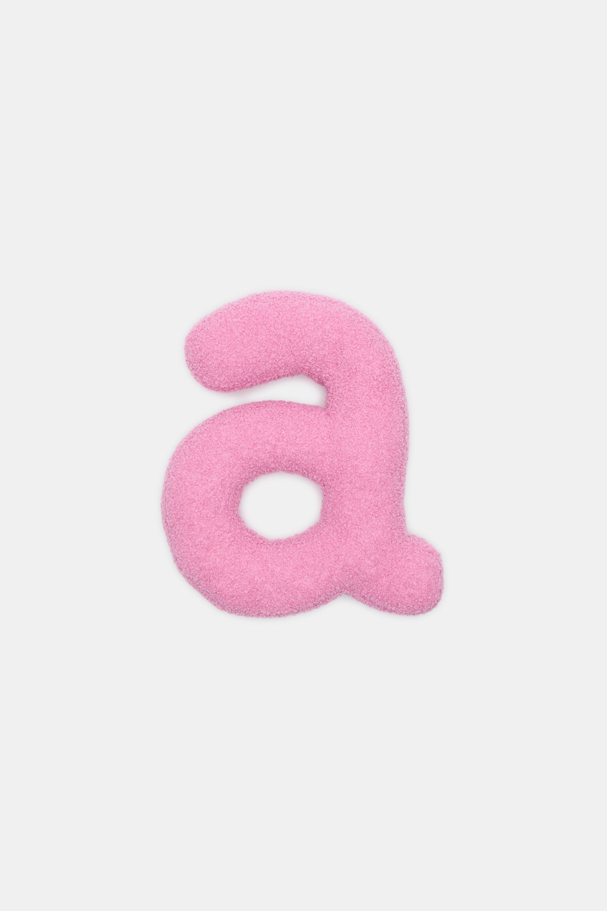 Pink Boucle Initial Cushion