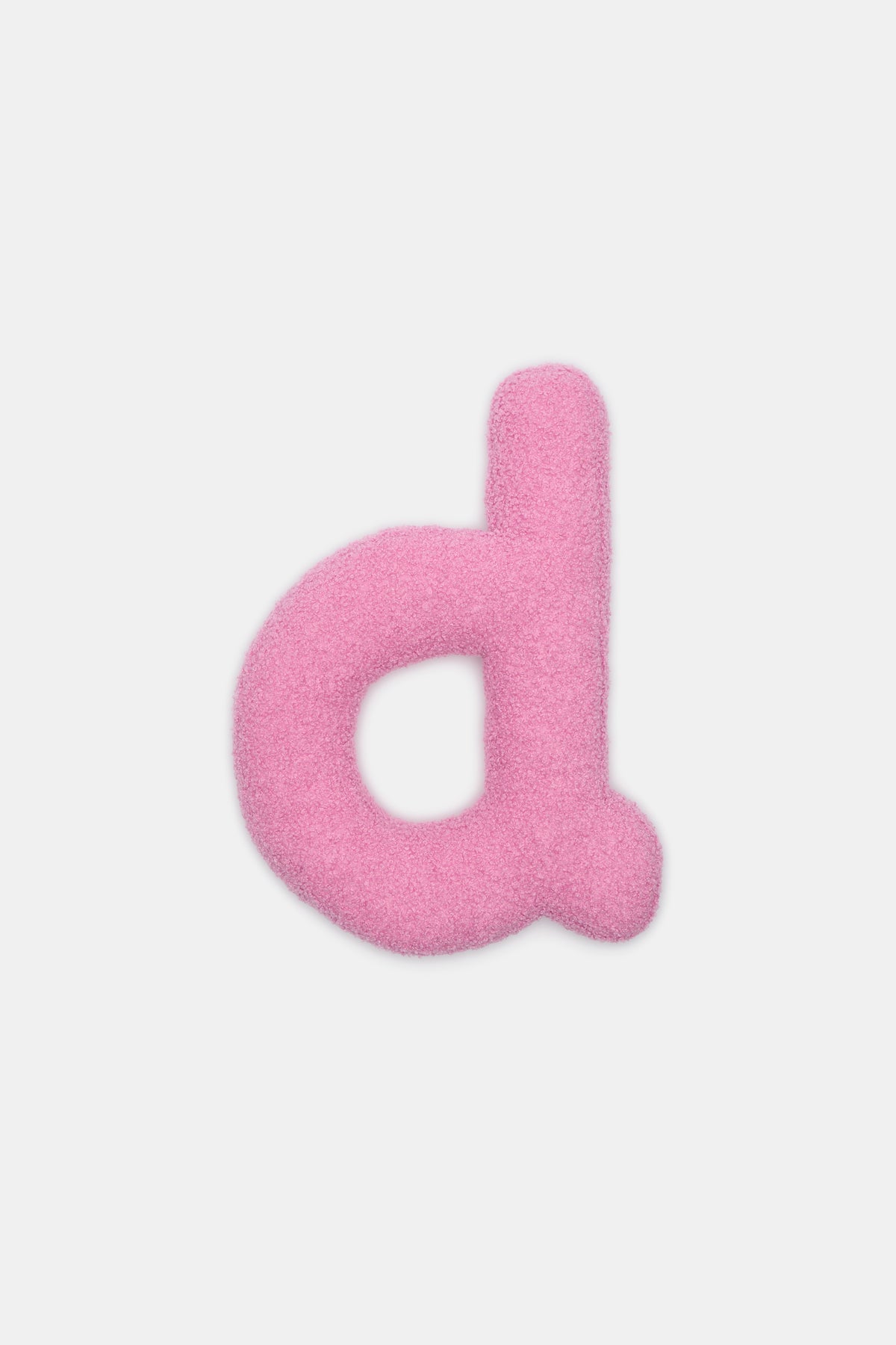 Pink Boucle Initial Cushion