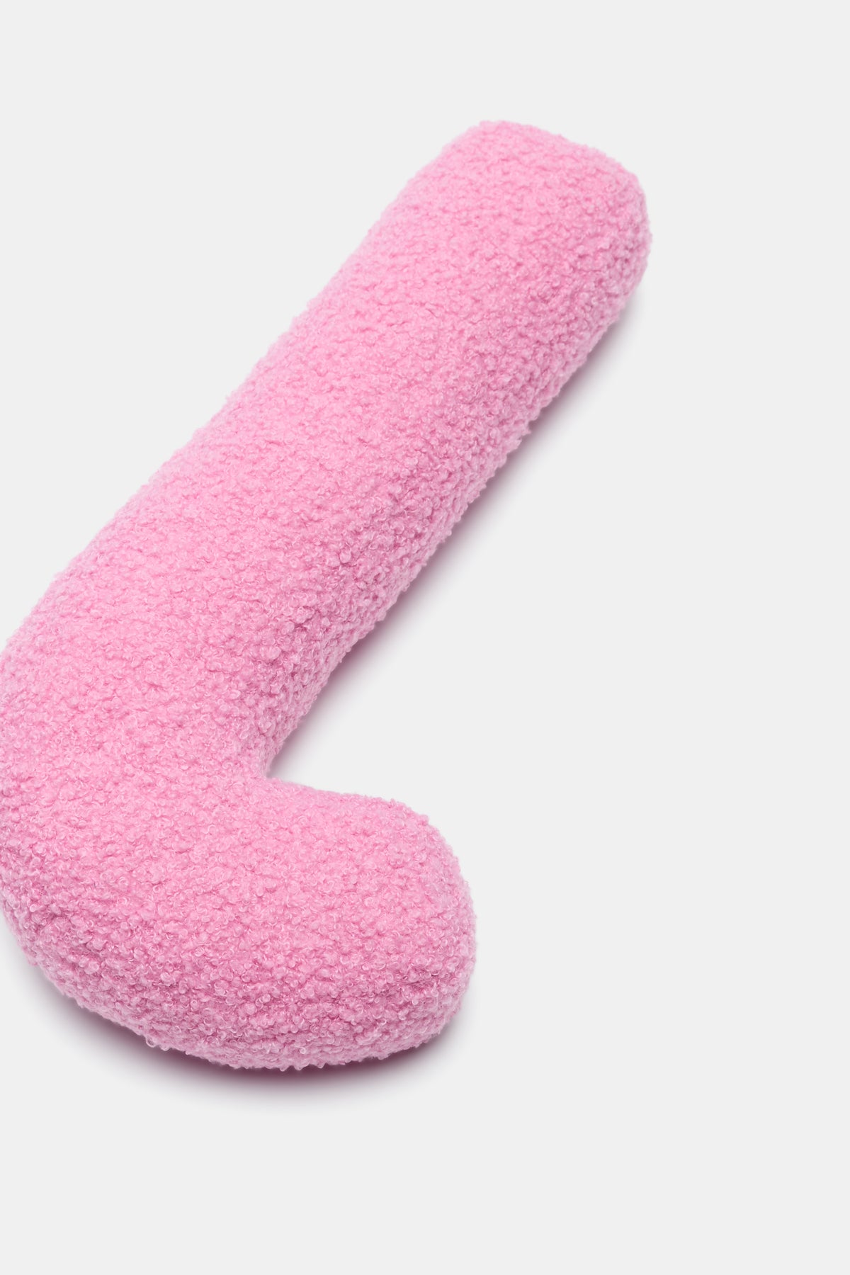 Pink Boucle Initial Cushion