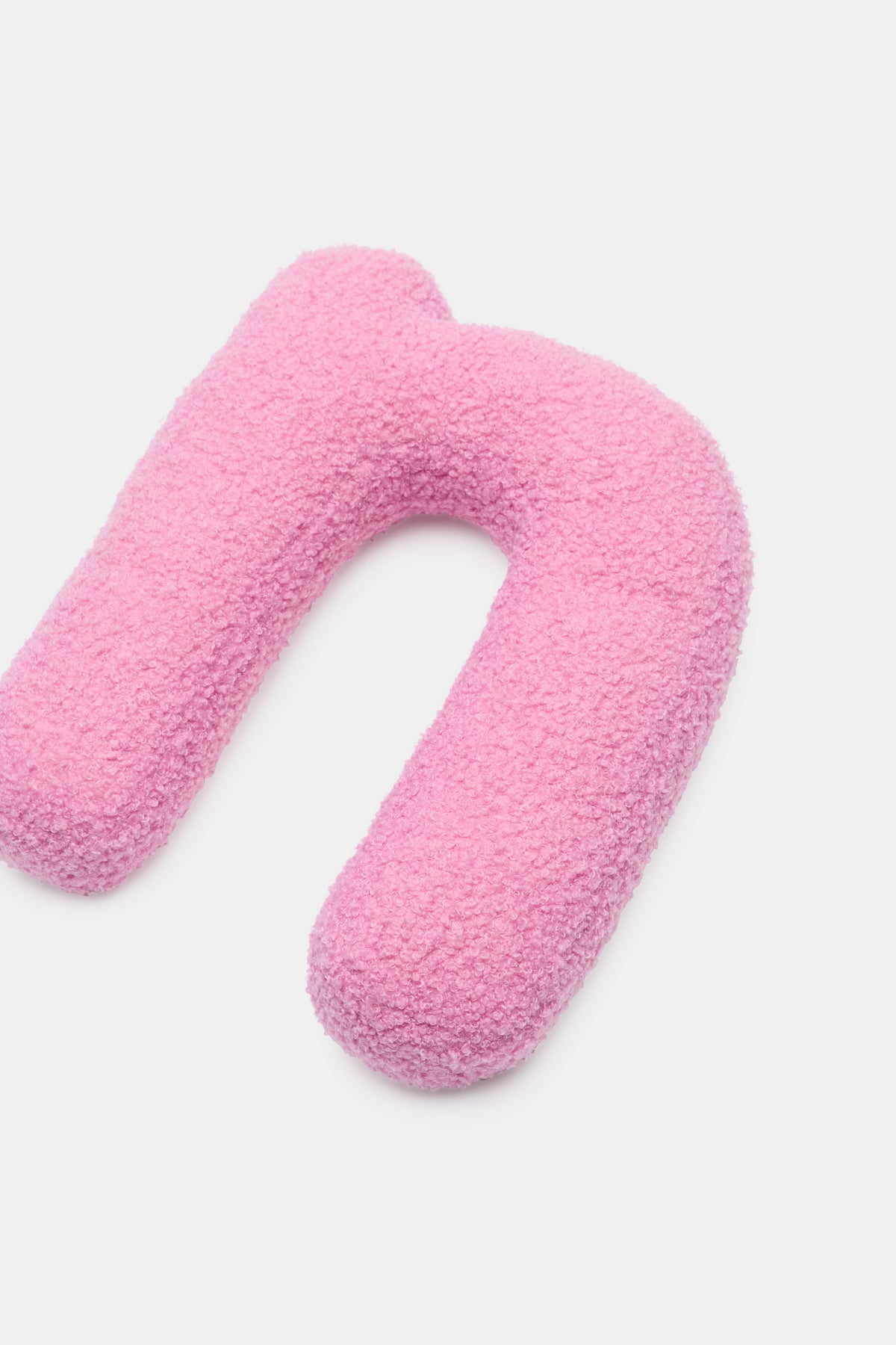 Pink Boucle Initial Cushion
