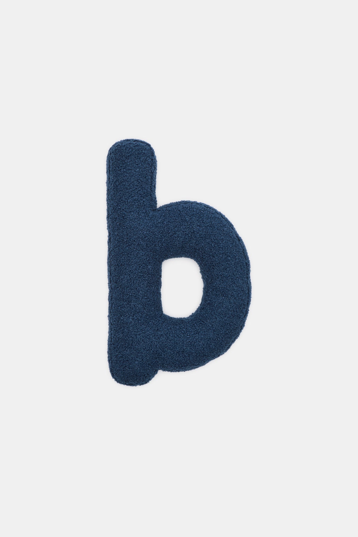 Blue Boucle Initial Cushion