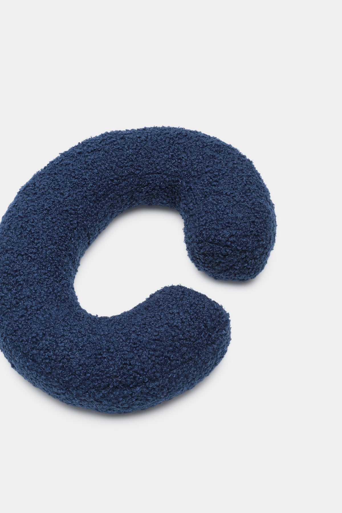 Blue Boucle Initial Cushion