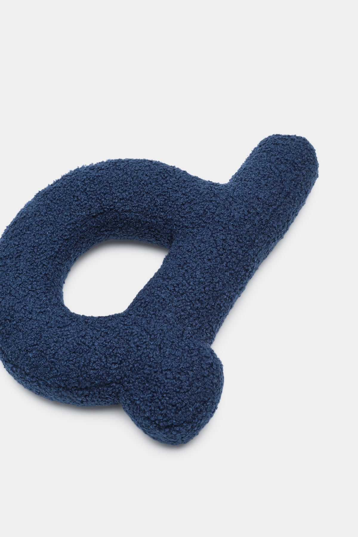Blue Boucle Initial Cushion