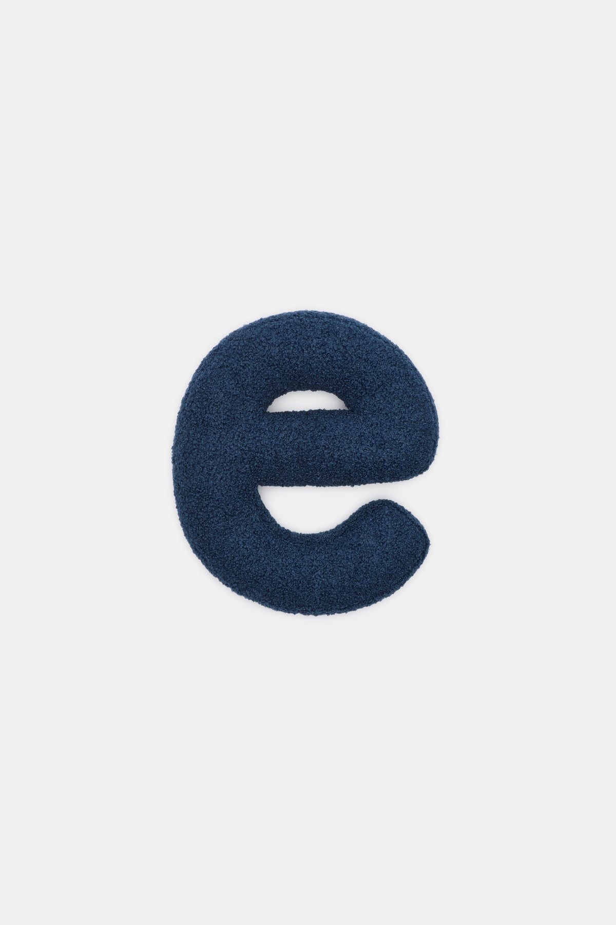 Blue Boucle Initial Cushion