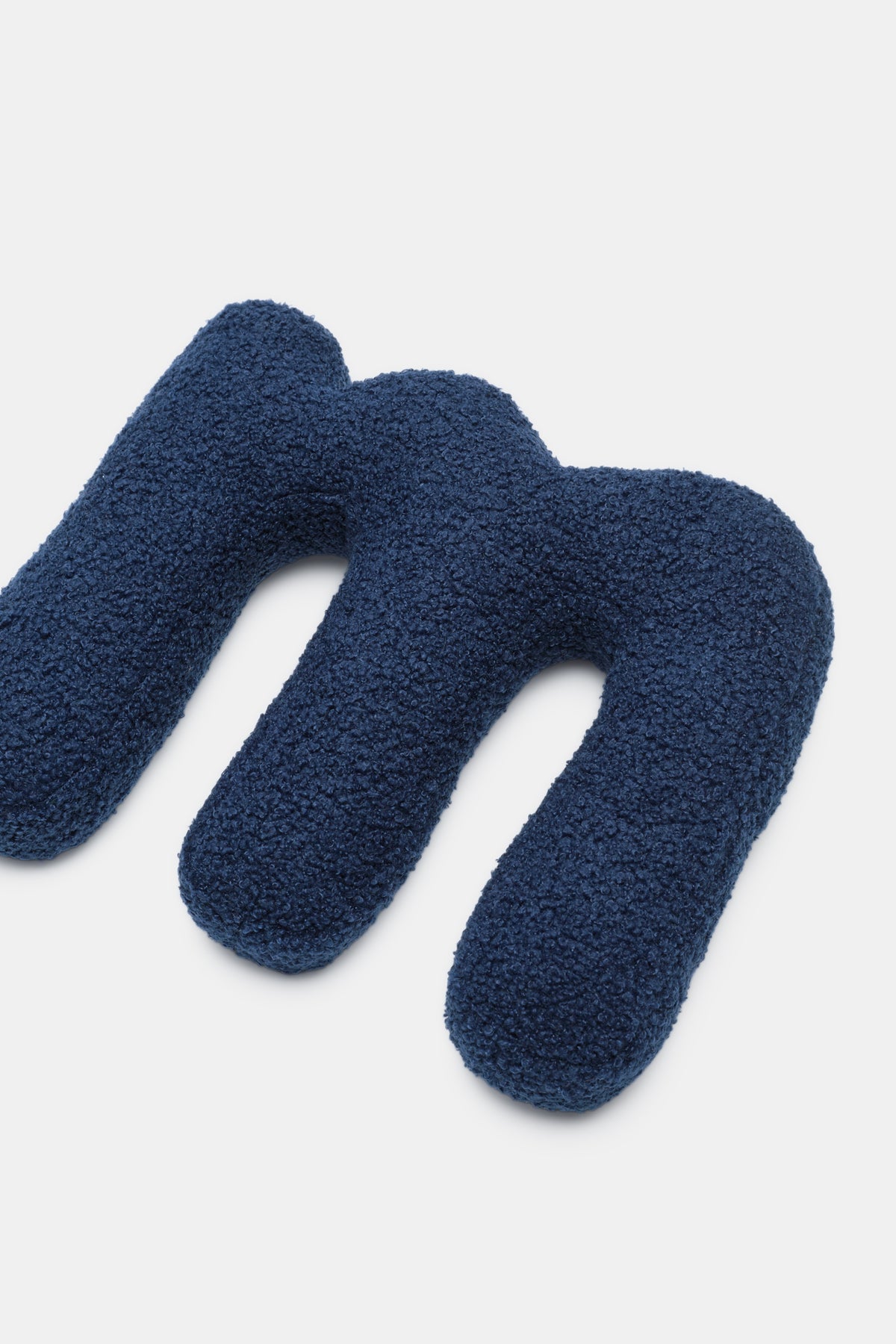 Blue Boucle Initial Cushion