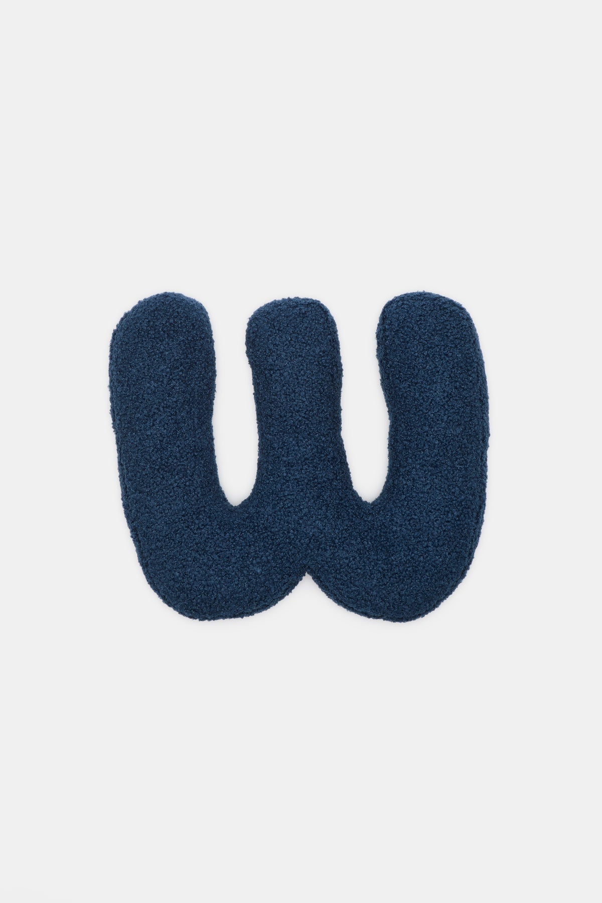 Blue Boucle Initial Cushion
