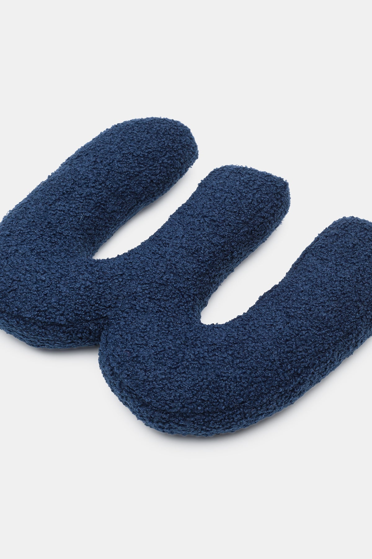 Blue Boucle Initial Cushion