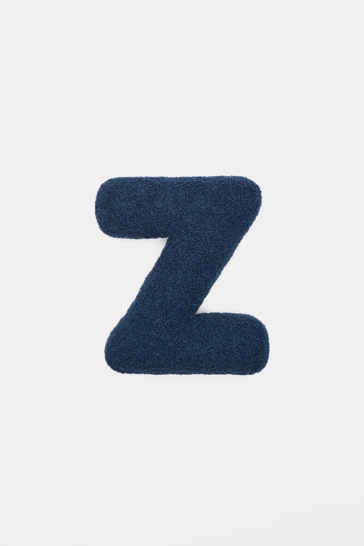 Blue Boucle Initial Cushion
