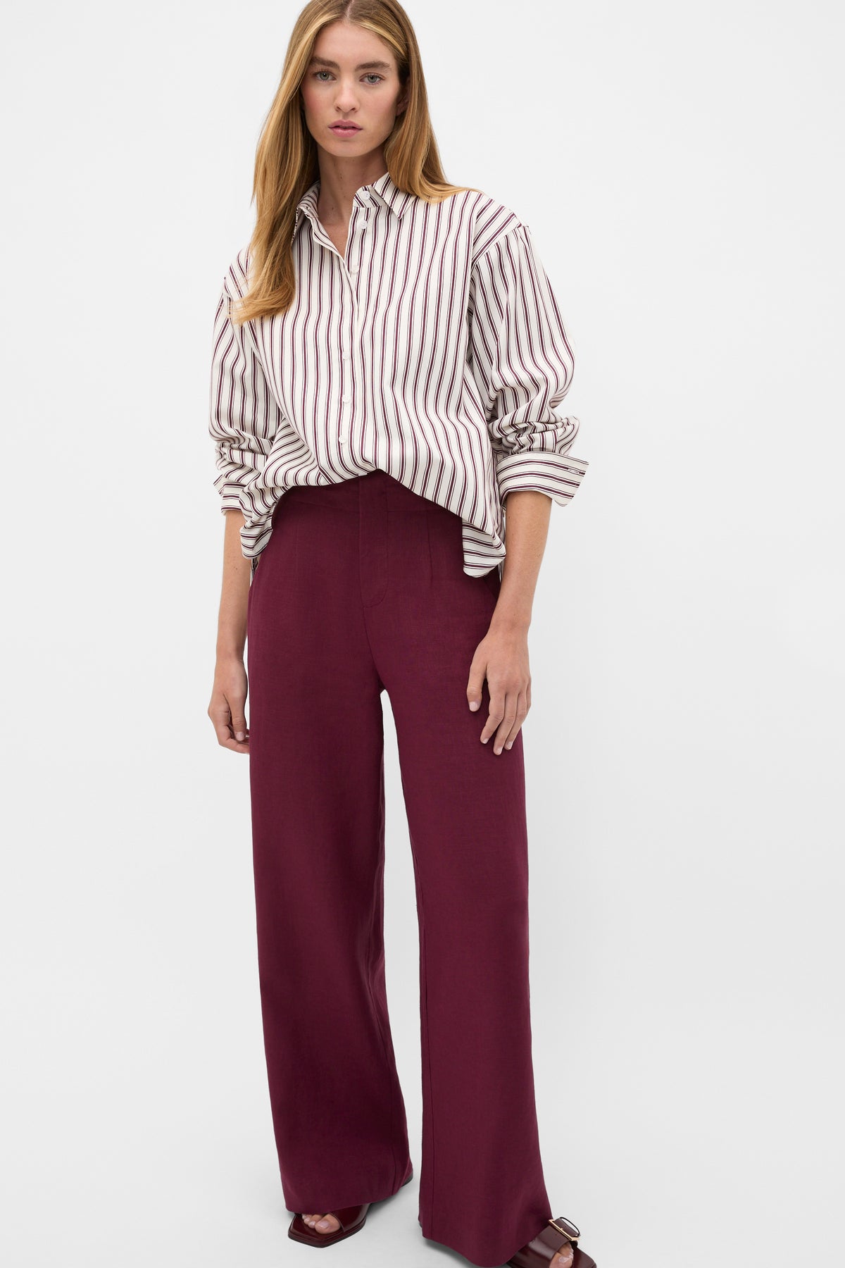 Stripe Cotton Oversized Shirt