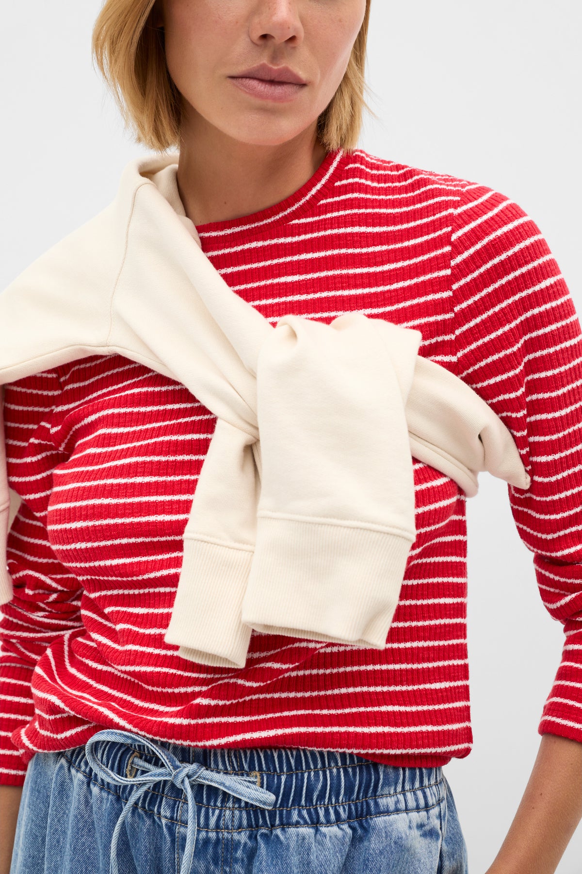 Self Stripe Textured Top