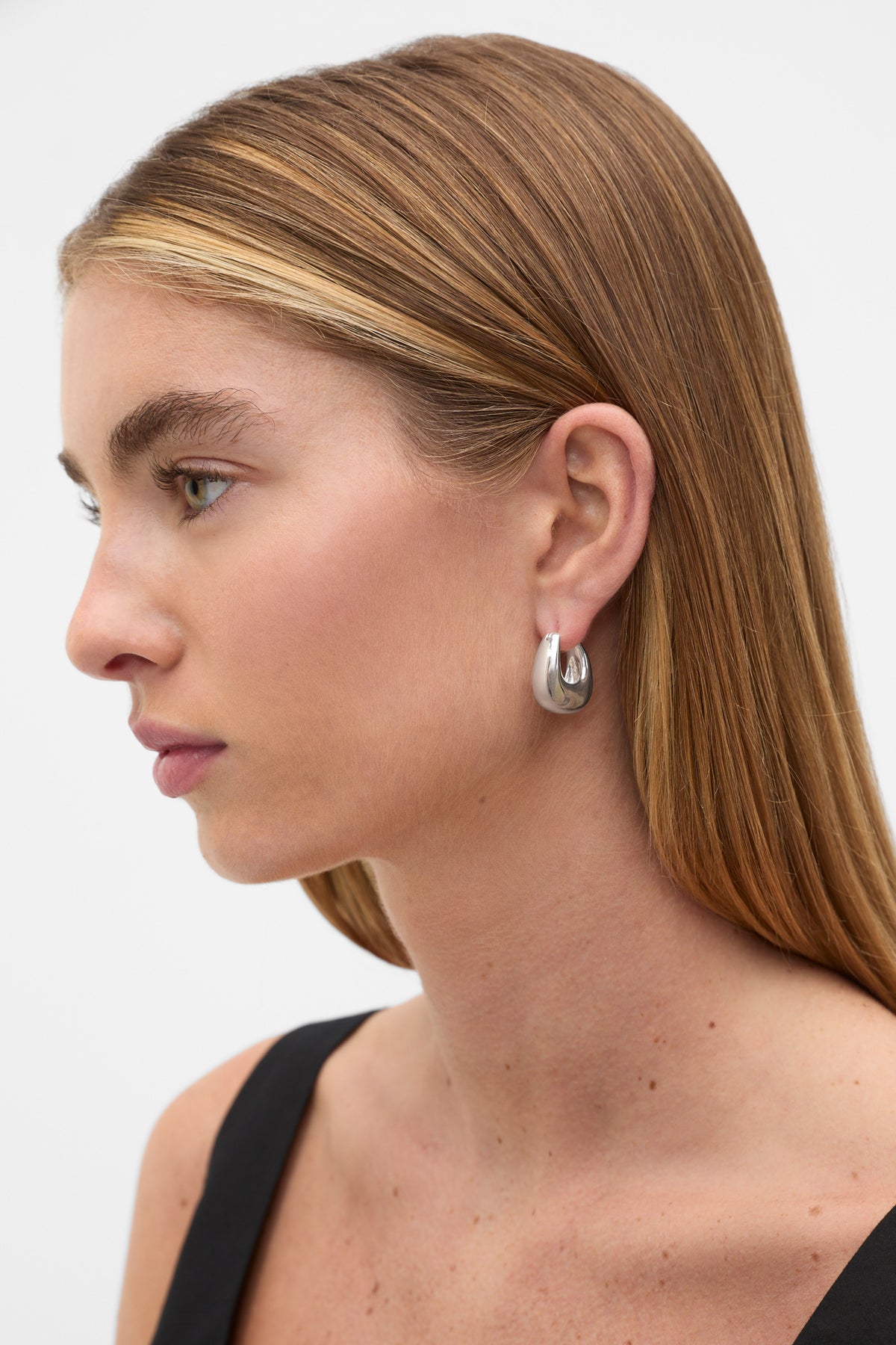 Mini Oval Hoop Earring