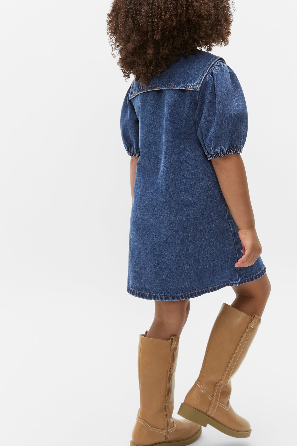 Collar Denim Dress