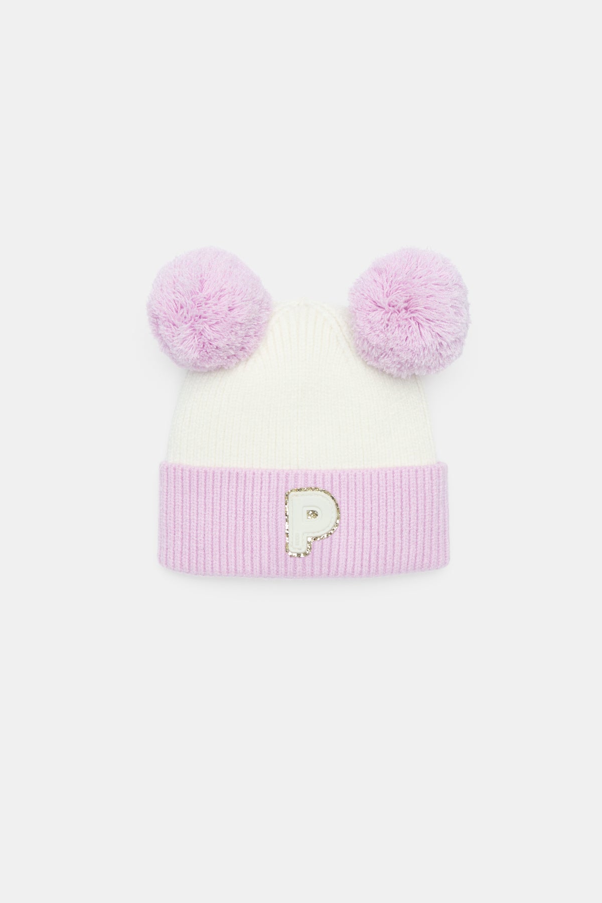 Mini Glitter Initial Beanie