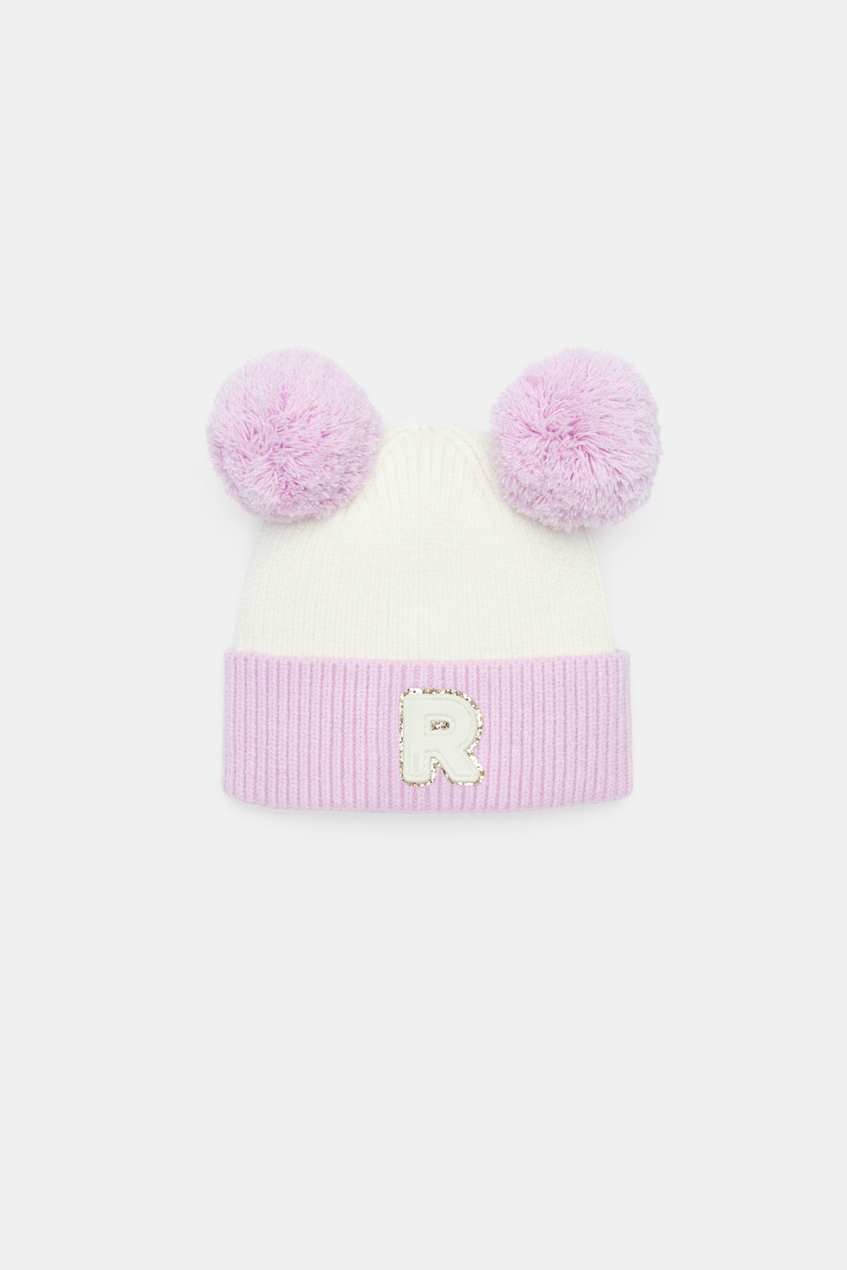 Mini Glitter Initial Beanie