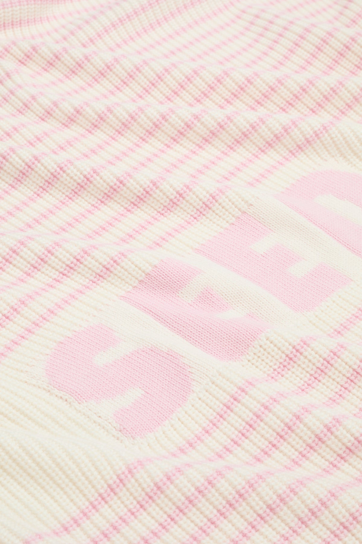 Logo Stripe Knit Blanket