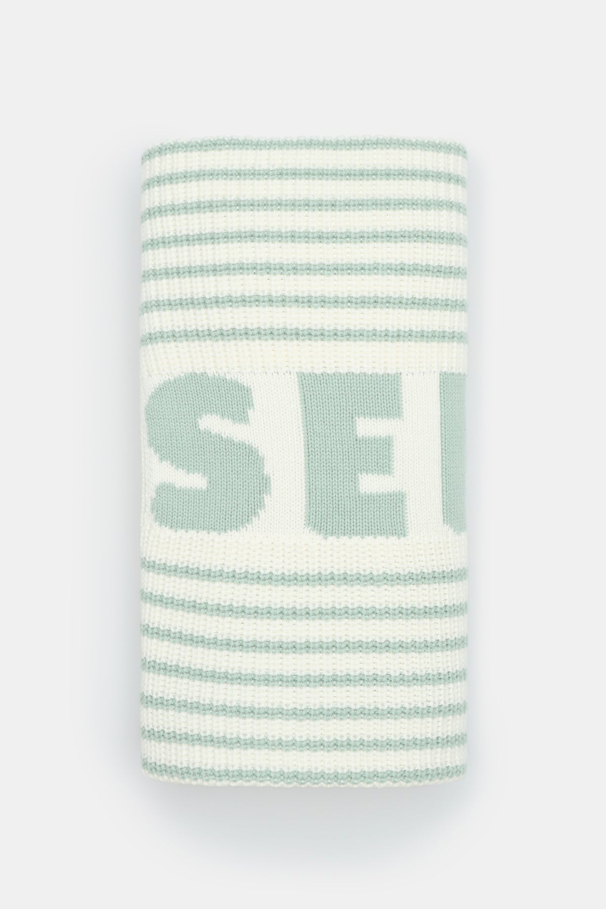 Logo Stripe Knit Blanket