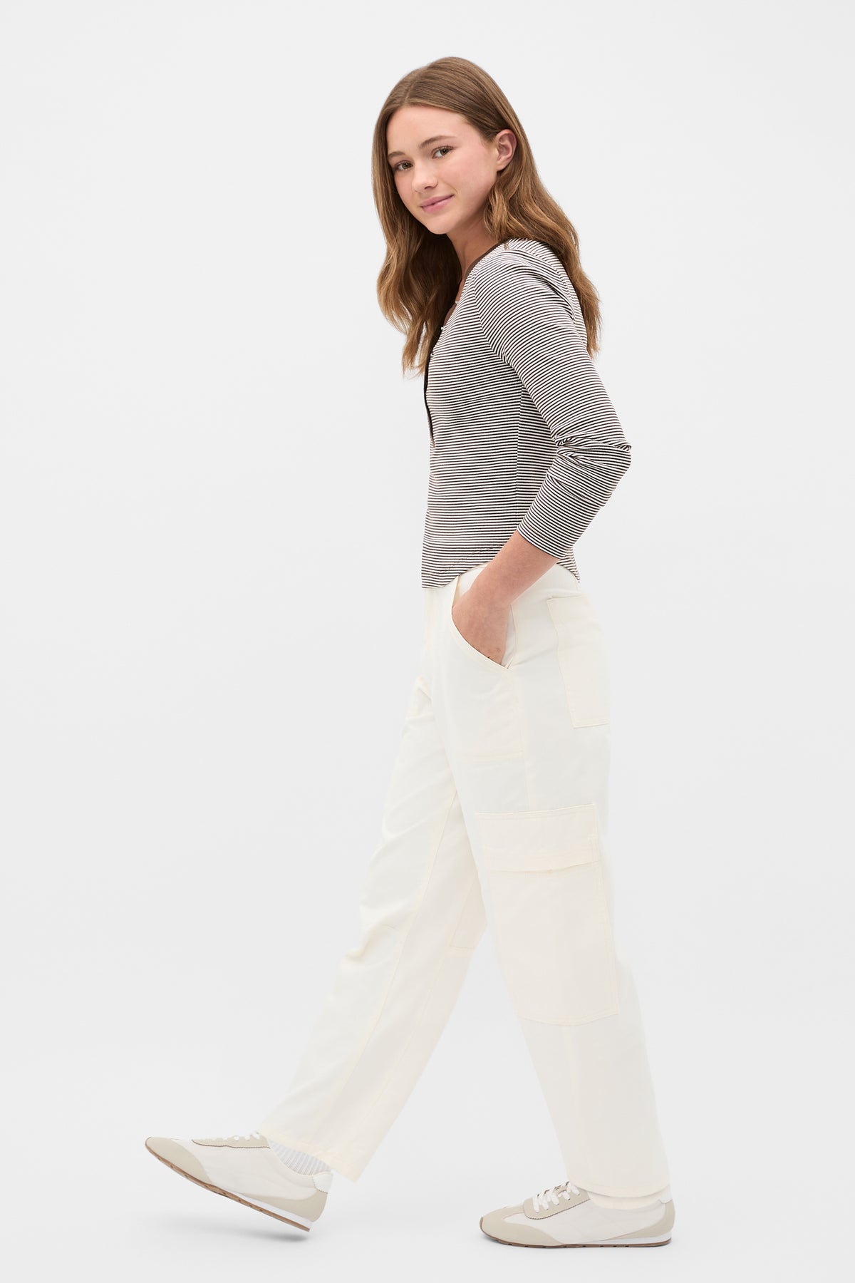 Placket Rib Stripe Tee