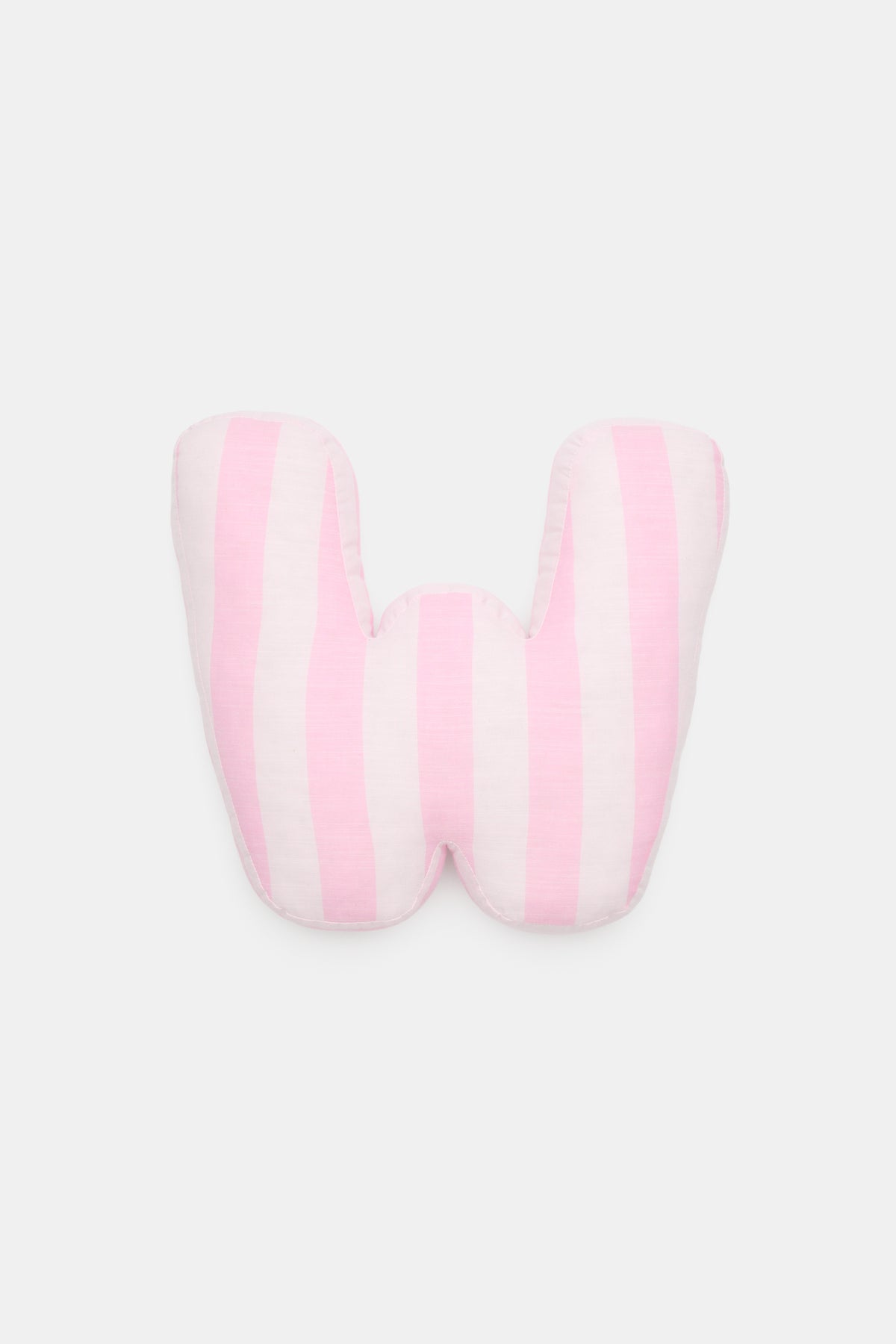Pink Stripe Initial Cushion
