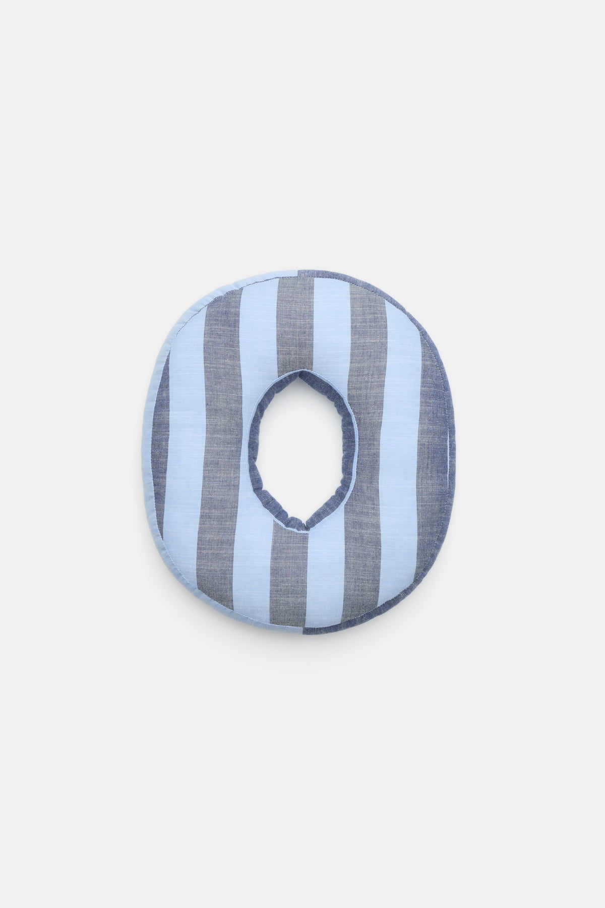 Blue Stripe Initial Cushion