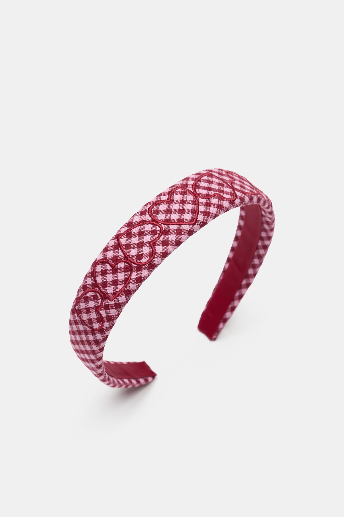 Gingham Heart Headband
