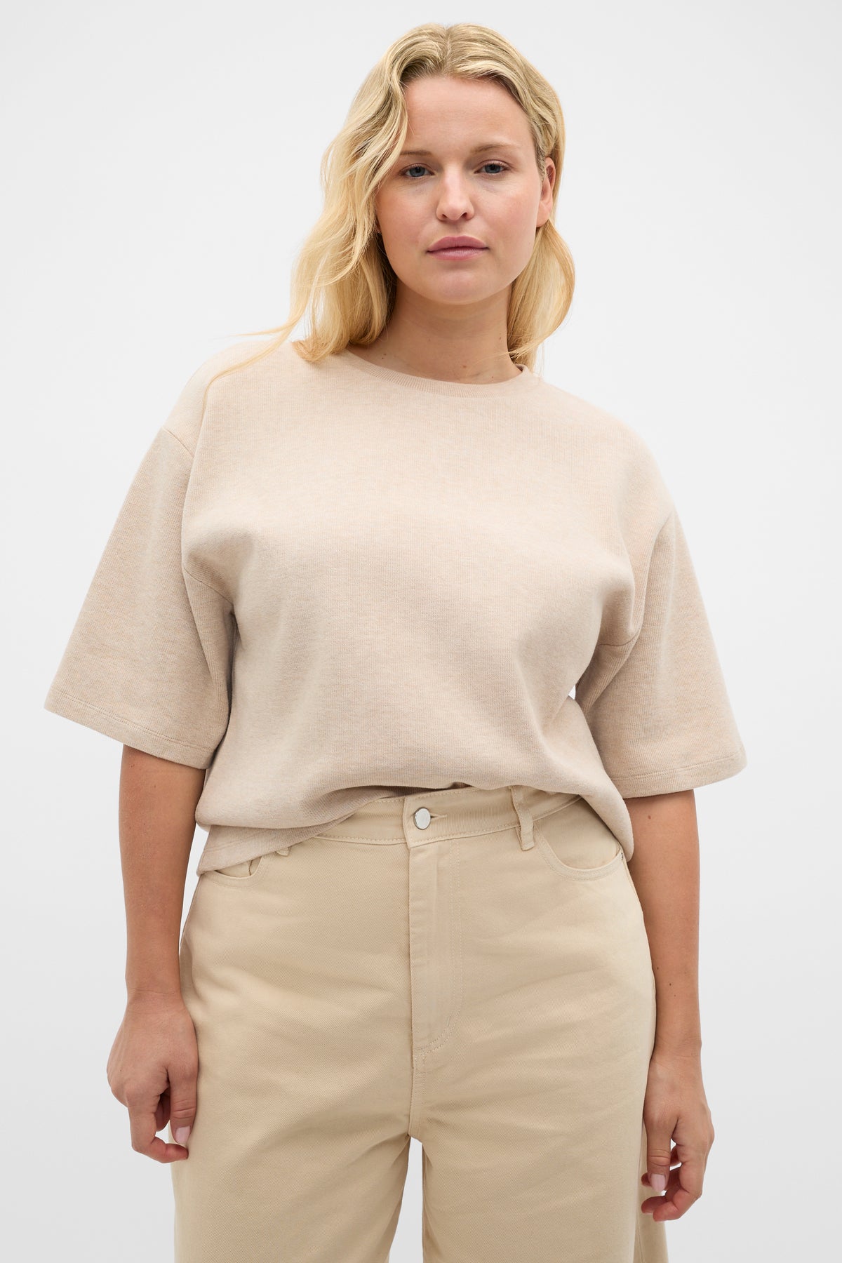 Brushed Boxy Crew Neck Tee