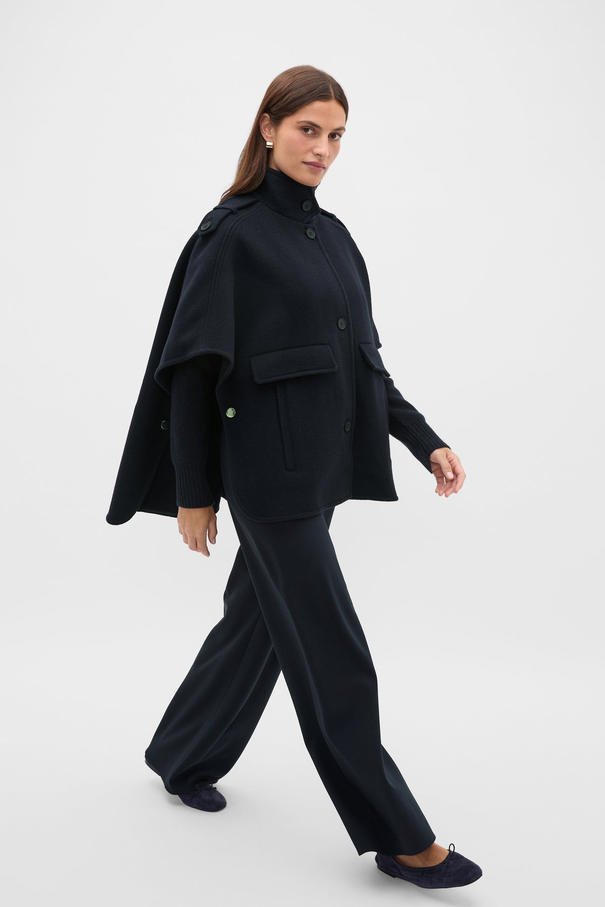 Wool Trench Cape