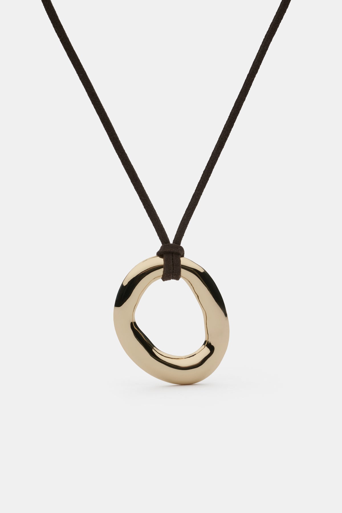 Adjustable Molten Pendant Necklace (Gold)