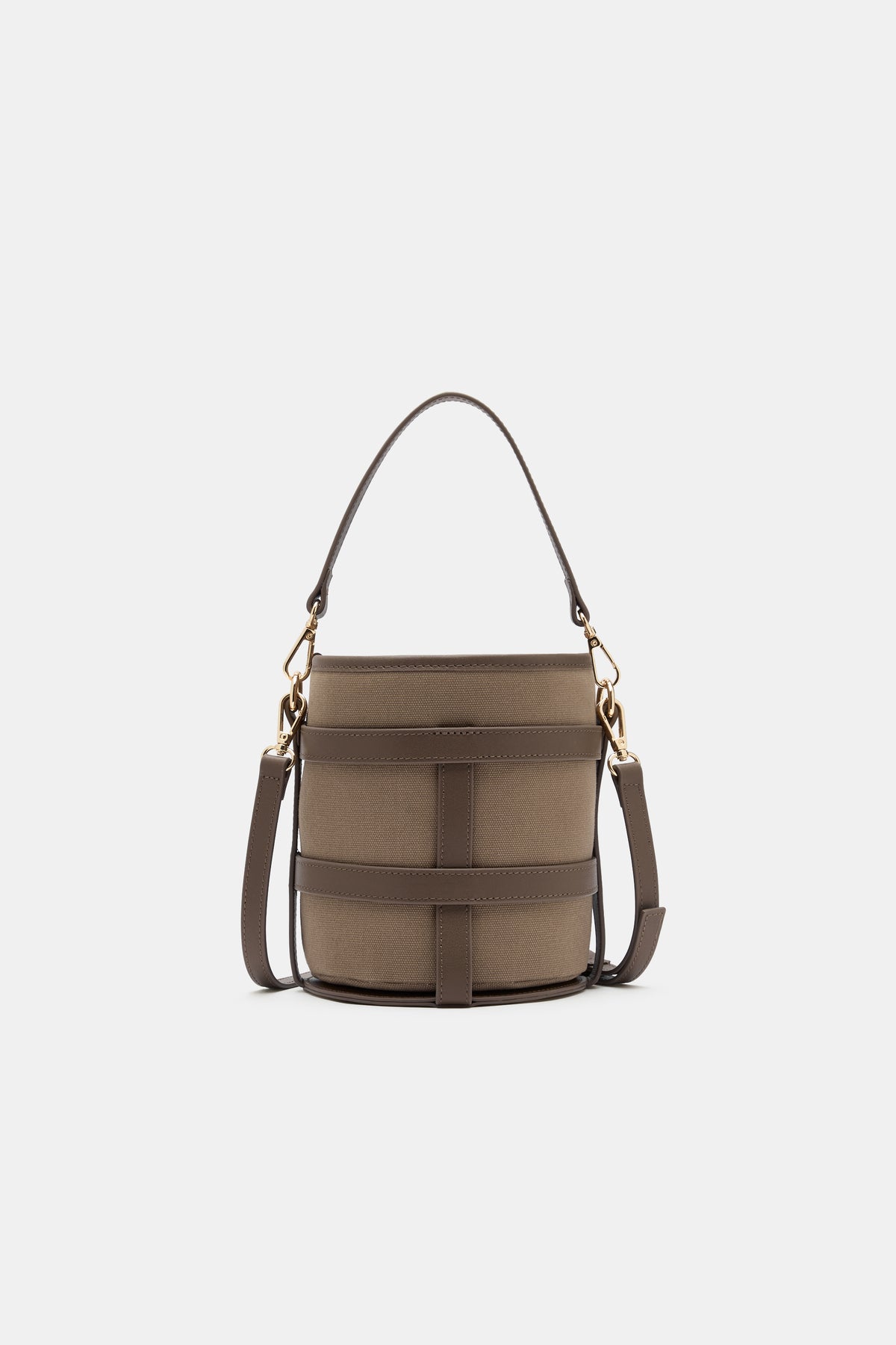 Leather Detail Bucket Bag