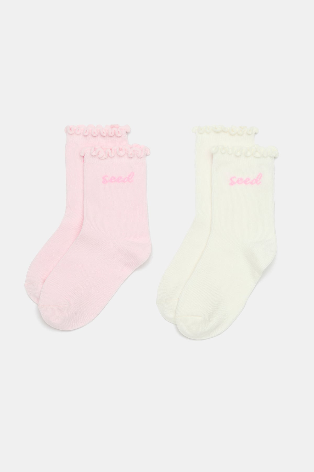 Cursive Seed Sock 2 Pack