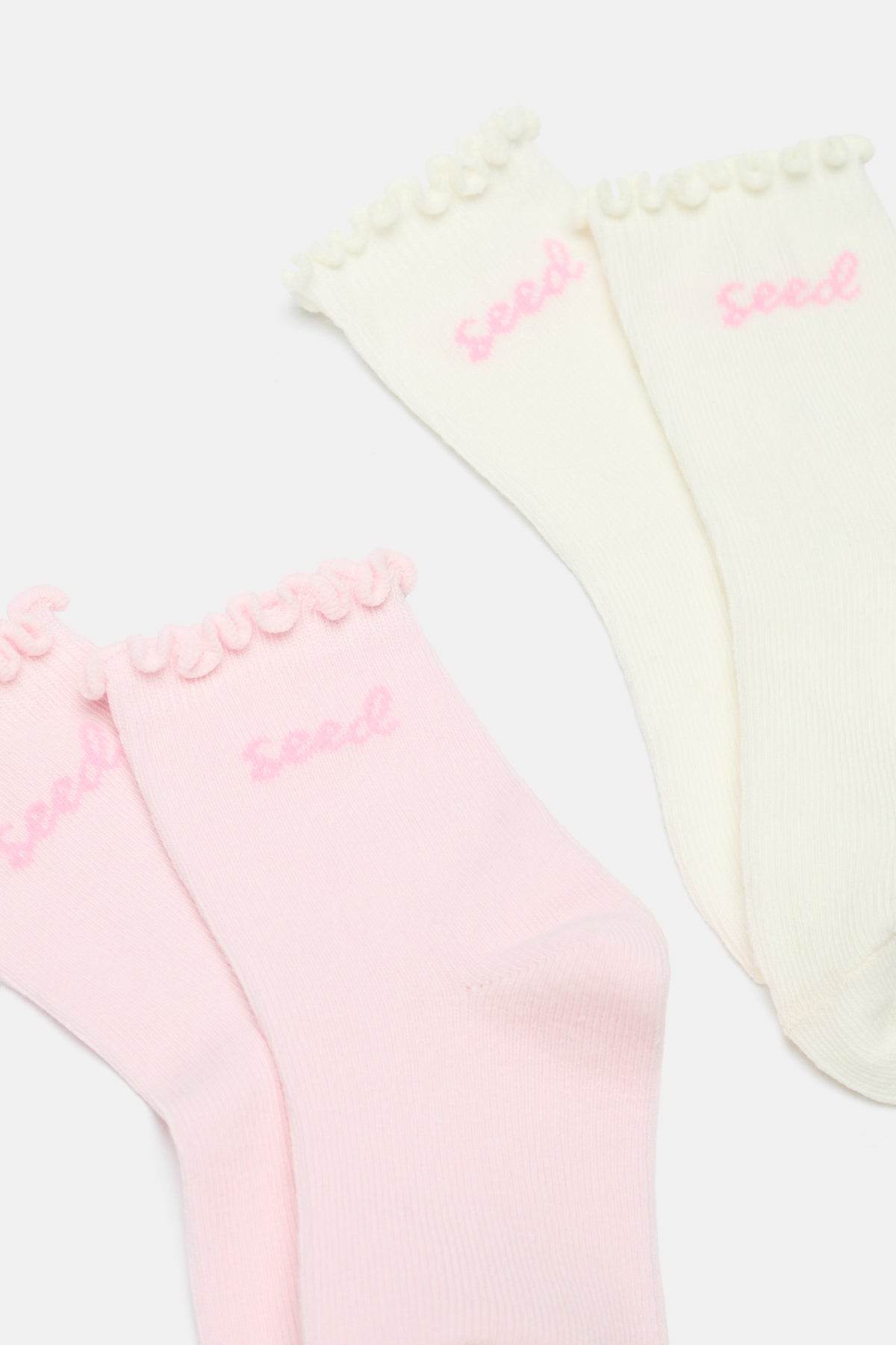 Cursive Seed Sock 2 Pack