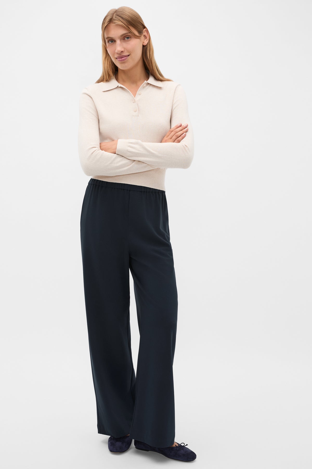 Cotton Blend Polo Knit
